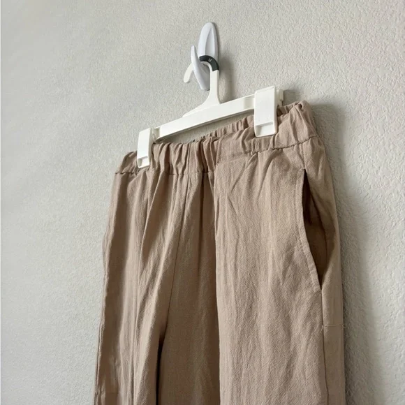 Tan Linen Pants - Picture 3 of 7